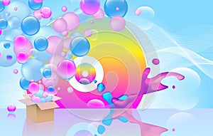 Bright abstract background party theme photo