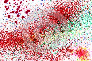 Bright abstract background splattered with drops of paint