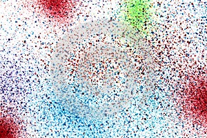 Bright abstract background splattered with drops of paint