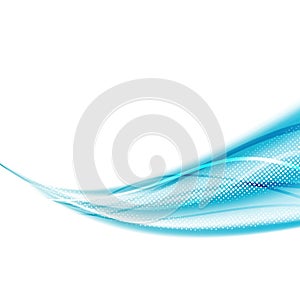 Bright abstract blue speed wave swoosh