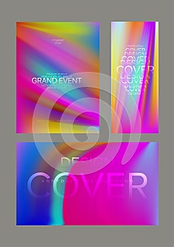 Bright abstract colorful galagramic banners.