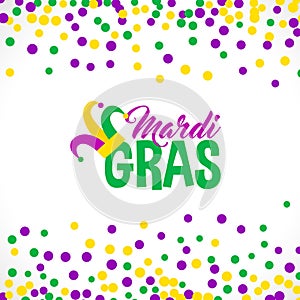 Bright abstract dot mardi gras pattern