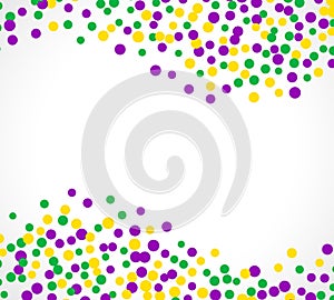 Bright abstract dot mardi gras pattern