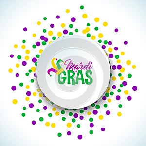 Bright abstract dot mardi gras pattern