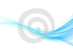 Bright abstract elegant hi-tech modern blue gradient swoosh line