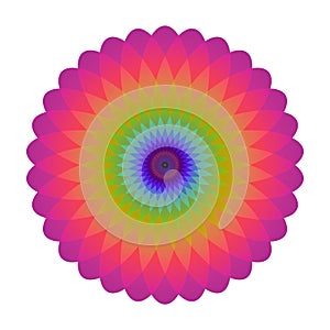 Bright abstract mosaic circle. Logo rainbow mandala.