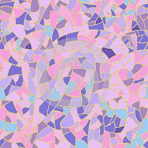 Bright abstract mosaic seamless pattern. Vector glitter background. For design and decorate backdrop. Endless texture