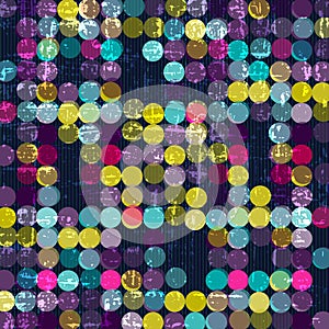 Bright abstract psychedelic circles on a black background. vector illustration