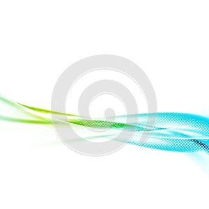 Bright abstract satin fresh swoosh wave lines template