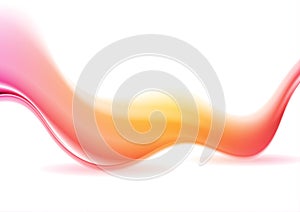 Bright abstract smooth wave on white background