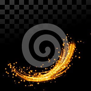 Bright abstract speed light glow magical swoosh wave line