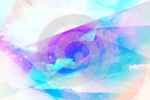 Bright abstract triangles blue background