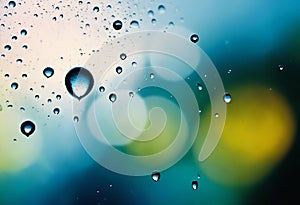 Bright abstract water drops background. Natural backdrop