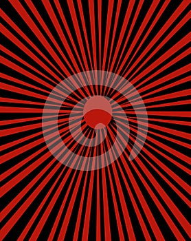 bright abstraction of black and red lines