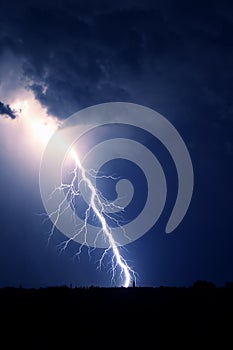 Bright amazing lightning bolt