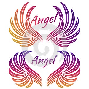 Bright angel wings emblem