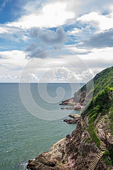 Bright atmosphere at viewpoint of Pha Sukniran View Point, Chanthaburi