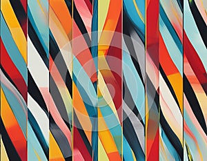 Bright background, abstract geometric art. AI