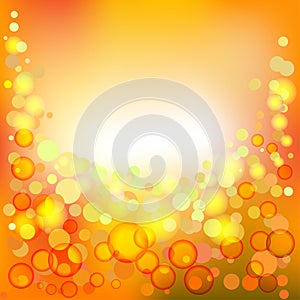 Bright background with bubbles, spackles