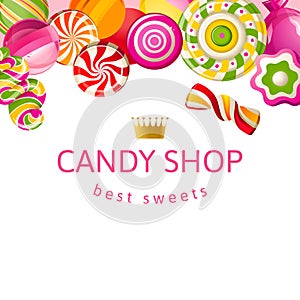 Bright background with candies