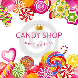 Bright background with candies