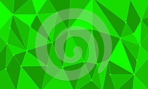 Bright background of green polygons with a contour