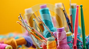 Colorful Threads and Crochet Hooks