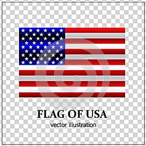 Bright banner with flag of USA. Made in USA sticker.