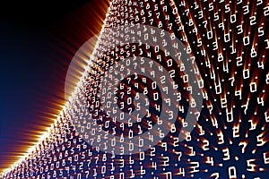 Bright binary code backdrop