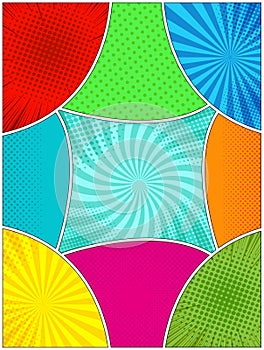 Bright blank comic page template