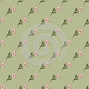 Bright blossom drawing botanical wildflowers pattern, floral wallpaper. Cute flowers seamless background. Vector illustration