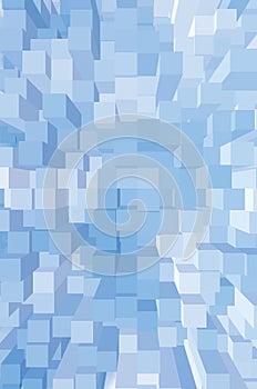 Bright Blue Abstract Square Bars Pattern, Large Detailed Vertical Opart Closeup photo
