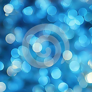 Bright blue bokeh lights create dreamy and serene atmosphere, perfect for backgrounds or artistic projects. soft focus enhances photo