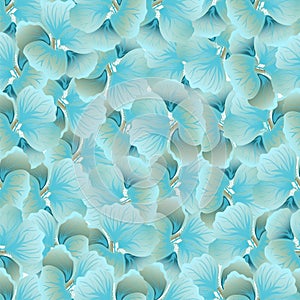 Bright blue flower print. Vintage Floral Pattern. Trendy seamless background. Fashion Texture. Monochrome wallpaper. Vector