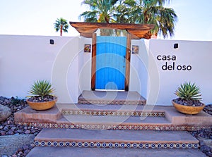 Bright Blue Gate To Casa Del Oso