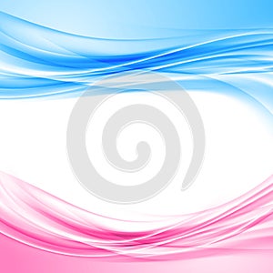 Bright blue and pink border abstract background