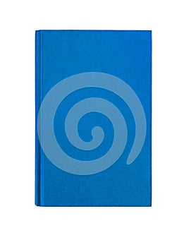 Bright blue plain hardcover book front cover upright vertical