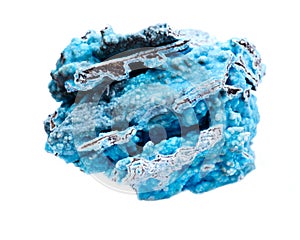 Bright blue rough hemimorphite from Wenshan, Yuunan Province, China