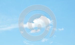 Bright Blue sky with white cloud. Beautiful sky background and wallpaper.