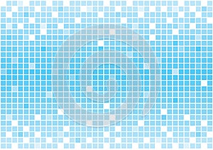 Bright blue squares vector background, mosaic tiles trendy patten