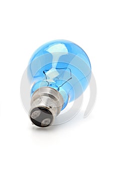 Bright blue tungsten light bulb