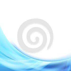 Bright blue wave glowing border background
