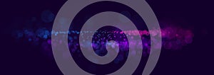 Bright blurred lights vector transparent effect illustration, abstract bokeh background with depth of field effect, macro style