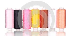 Bright bobbin thread isolated