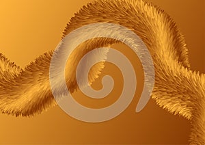 Bright bronze fluffy wave abstract modern deluxe background