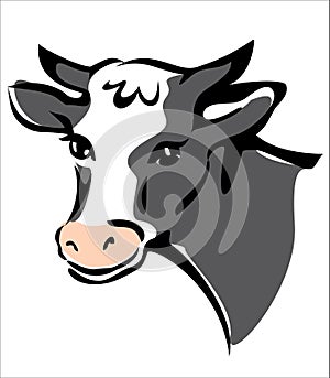 Bright brown smiling cow portrait