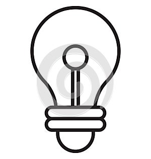 Bright, bulb Isolated Vector Icon can be easily modified or edit