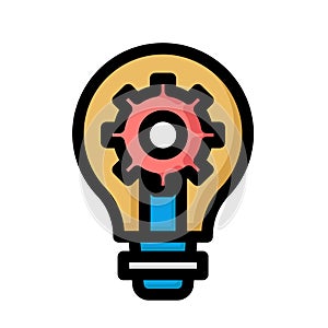 Bright bulb Isolated Vector icon which can easily modify or edit