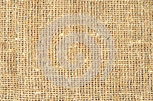 Bright burlap golden sacking background