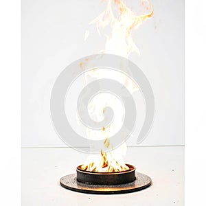 Burning flame isolated on white background